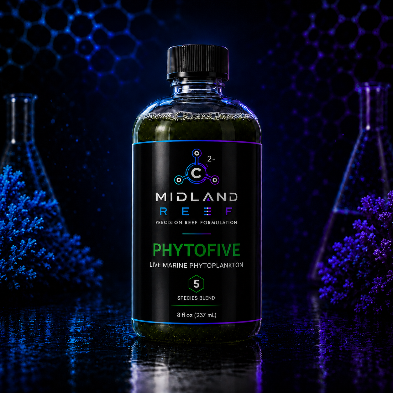Midland Reef Phyto Five live marine phytoplankton five species blend